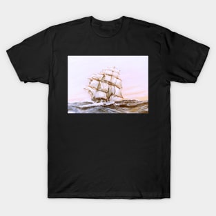 SQUARE RIGGER 'ARIEL'  AT SEA T-Shirt